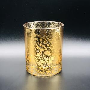 Gold Flecked Mercury Glass Jars for candles 