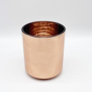 12 oz Aura Copper Round Bottom Candle Jar Glass 