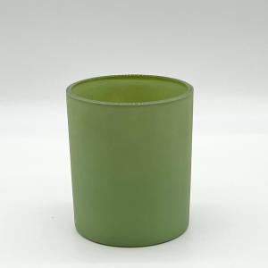 12oz Matte Green Colored Candle Jar 